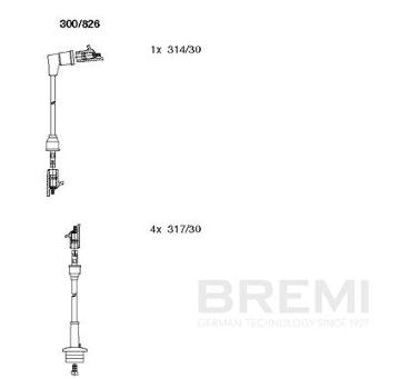Sada zapaľovacích káblov BREMI 300/826