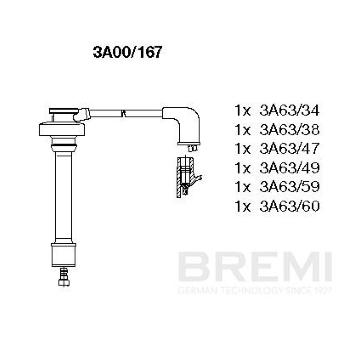 Sada zapaľovacích káblov BREMI 3A00/167