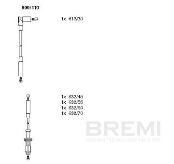 Sada zapaľovacích káblov BREMI 600/110
