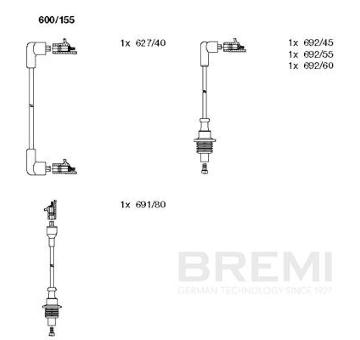 Sada zapaľovacích káblov BREMI 600/155