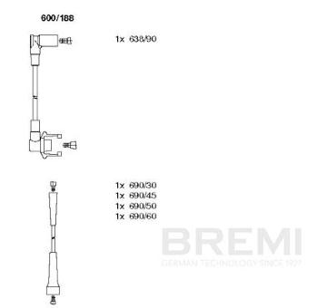 Sada zapaľovacích káblov BREMI 600/188