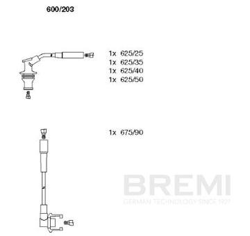 Sada zapaľovacích káblov BREMI 600/203