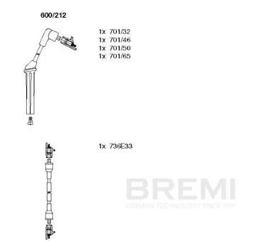 Sada zapaľovacích káblov BREMI 600/212