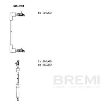 Sada zapaľovacích káblov BREMI 600/281