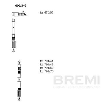 Sada zapaľovacích káblov BREMI 600/349