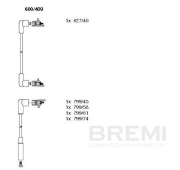 Sada zapaľovacích káblov BREMI 600/409