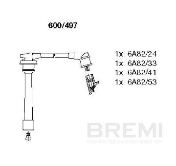 Sada zapaľovacích káblov BREMI 600/497