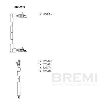 Sada zapaľovacích káblov BREMI 800/209