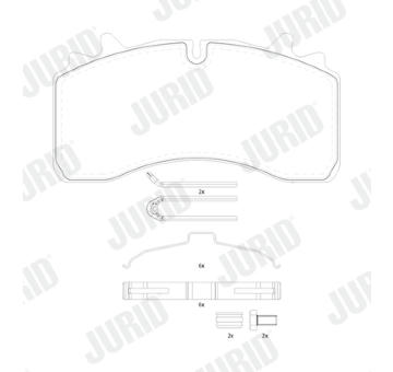 Sada brzdových platničiek kotúčovej brzdy JURID 2916205390