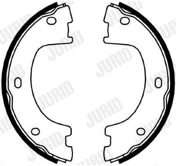 Sada brzdových čelistí, parkovací brzda JURID 362547J
