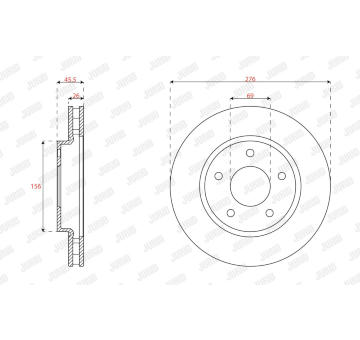Brzdový kotouč JURID 562784JC
