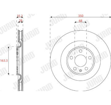 Brzdový kotouč JURID 563225JC