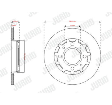 Brzdový kotouč JURID 563364JC