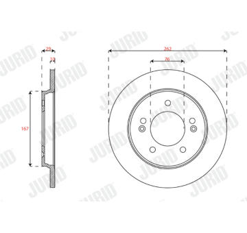 Brzdový kotouč JURID 563592JC