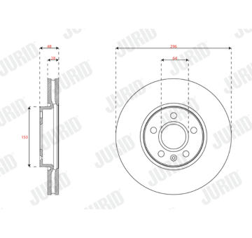 Brzdový kotouč JURID 563626JC