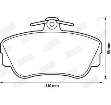 Sada brzdových destiček, kotoučová brzda JURID 571414J