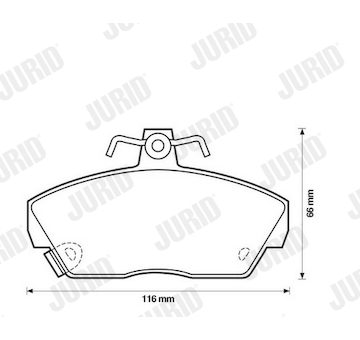Sada brzdových destiček, kotoučová brzda JURID 571437J