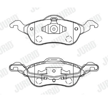Sada brzdových destiček, kotoučová brzda JURID 571967J
