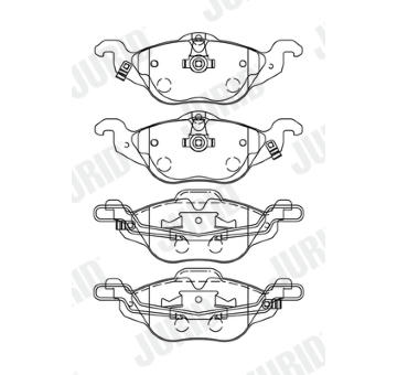 Sada brzdových destiček, kotoučová brzda JURID 571968J