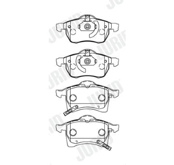 Sada brzdových destiček, kotoučová brzda JURID 571975J