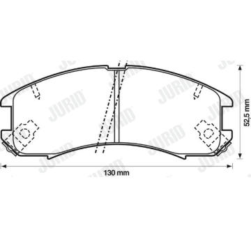 Sada brzdových destiček, kotoučová brzda JURID 572317J