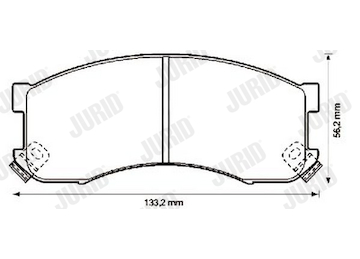 Sada brzdových destiček, kotoučová brzda JURID 572336J