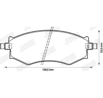 Sada brzdových destiček, kotoučová brzda JURID 572339J