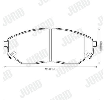 Sada brzdových destiček, kotoučová brzda JURID 572511J