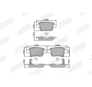 Sada brzdových destiček, kotoučová brzda JURID 572516J