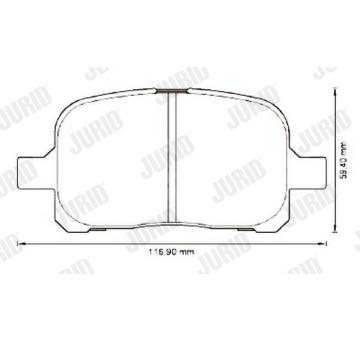 Sada brzdových destiček, kotoučová brzda JURID 572538J