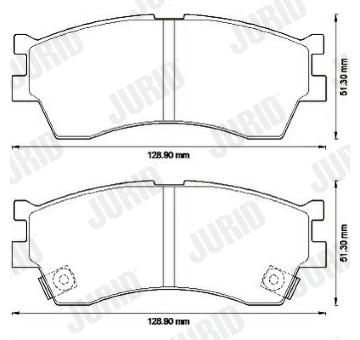 Sada brzdových destiček, kotoučová brzda JURID 572560J