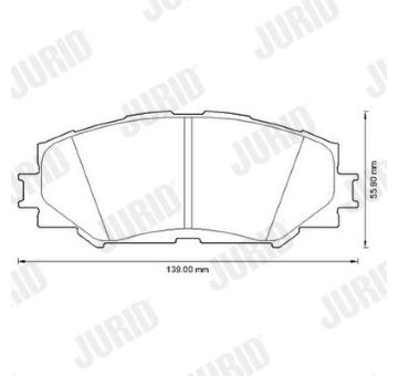 Sada brzdových destiček, kotoučová brzda JURID 572598JC