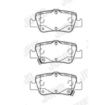 Sada brzdových destiček, kotoučová brzda JURID 572601J