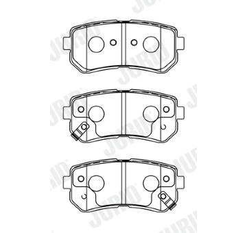 Sada brzdových destiček, kotoučová brzda JURID 572604J