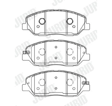 Sada brzdových destiček, kotoučová brzda JURID 572607J