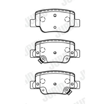 Sada brzdových destiček, kotoučová brzda JURID 572623J