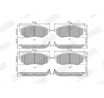 Sada brzdových destiček, kotoučová brzda JURID 572638J