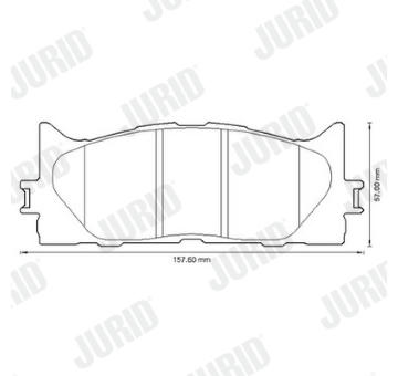 Sada brzdových destiček, kotoučová brzda JURID 572651J