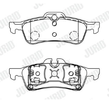 Sada brzdových destiček, kotoučová brzda JURID 573056J