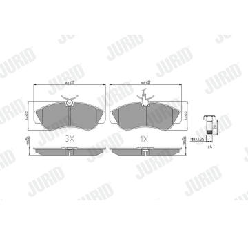 Sada brzdových destiček, kotoučová brzda JURID 573061J