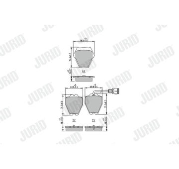 Sada brzdových destiček, kotoučová brzda JURID 573208J