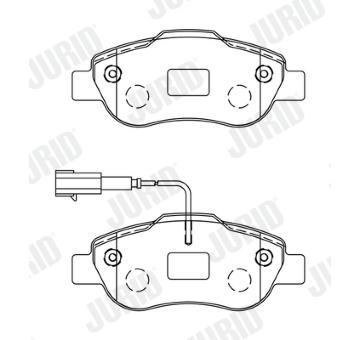 Sada brzdových destiček, kotoučová brzda JURID 573266J