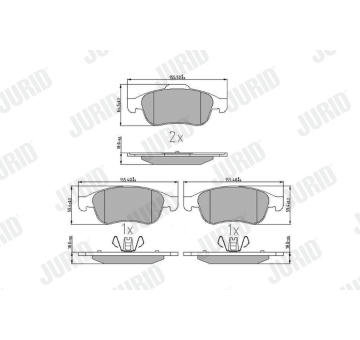 Sada brzdových destiček, kotoučová brzda JURID 573268J