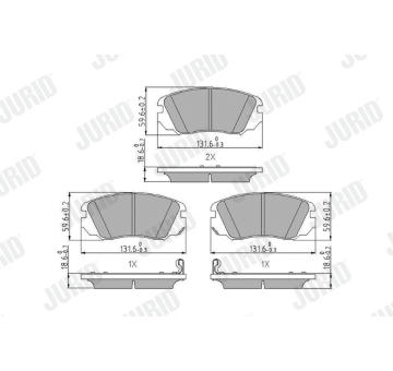 Sada brzdových destiček, kotoučová brzda JURID 573269J