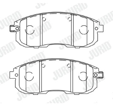 Sada brzdových destiček, kotoučová brzda JURID 573304J