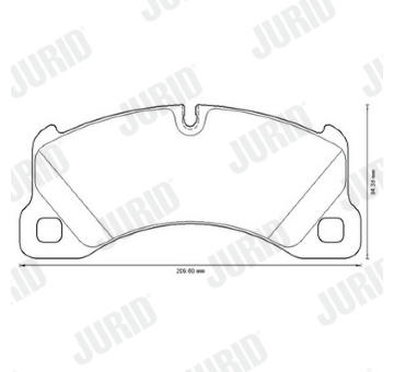 Sada brzdových destiček, kotoučová brzda JURID 573329JC