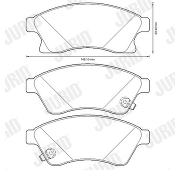 Sada brzdových destiček, kotoučová brzda JURID 573332JC