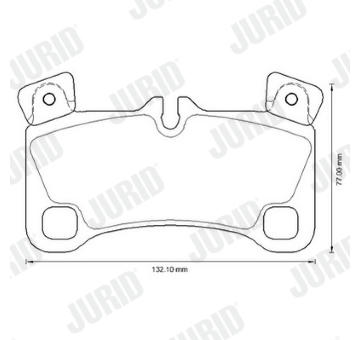 Sada brzdových destiček, kotoučová brzda JURID 573339JC