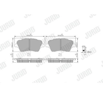 Sada brzdových destiček, kotoučová brzda JURID 573363J