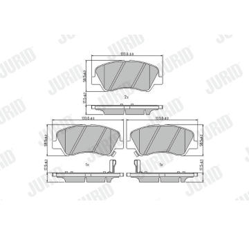Sada brzdových destiček, kotoučová brzda JURID 573368J